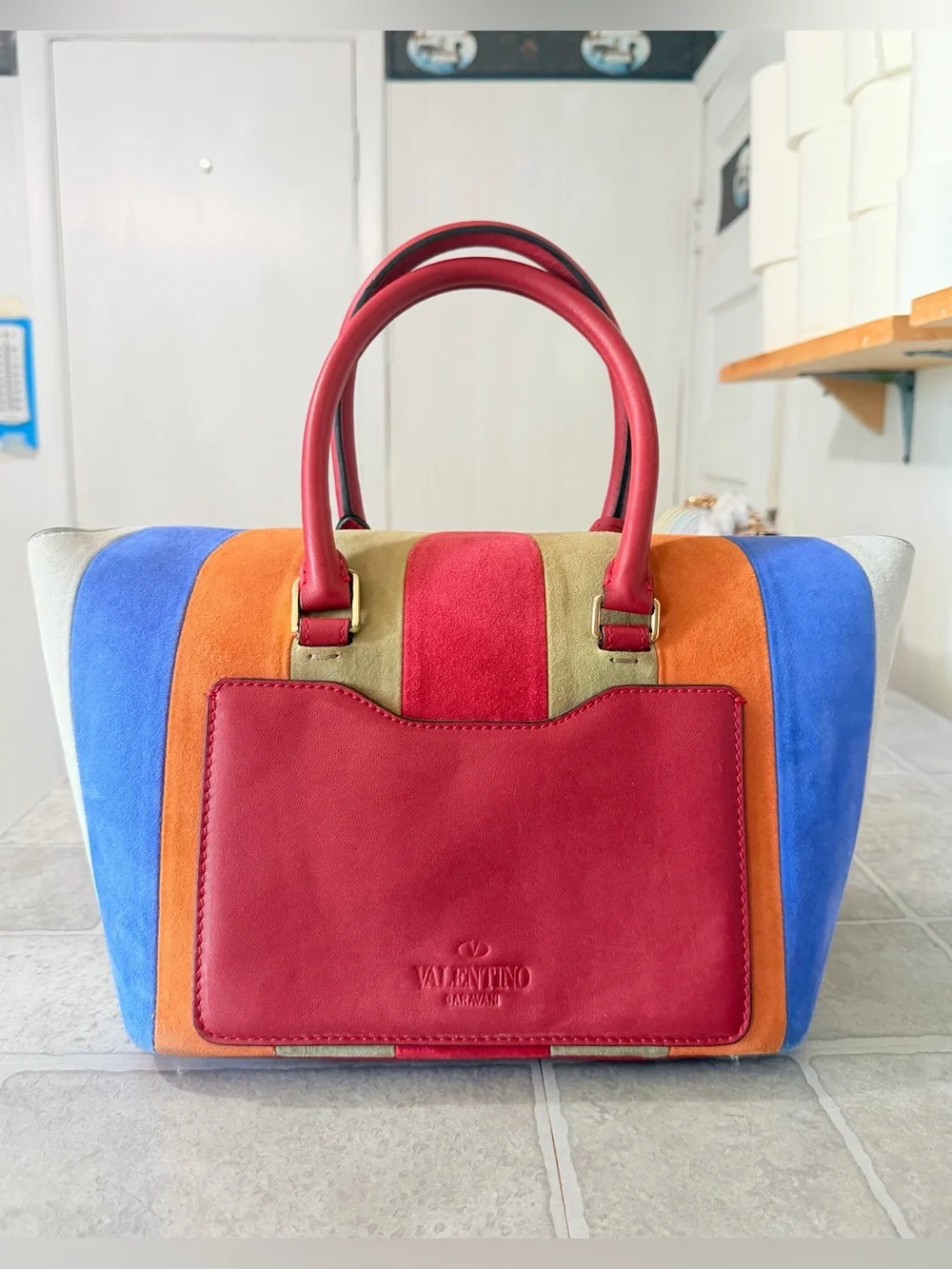 Valentino Garavani Demilune tote/ satchel features multicolor